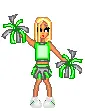 Green cheerleader