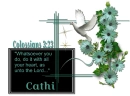 Colossians 3:23- Cathi