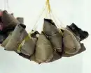 dumplings in bunches, zongzi, chinese glutinous rice dumplings