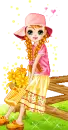 girl with flowers