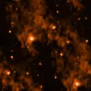 GLITTER STARRY ORANGE BACKGROUND
