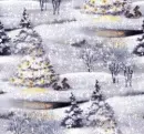 Snowy trees - background - xmas