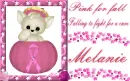 Melanie -Pink for fall Falling to fight for a cure