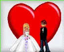 Bride and groom silents dollz