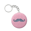 mustache key chain