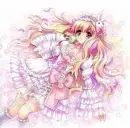 Cute pink anime girl