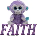 Faith Purple Monkey