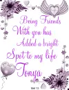 Tonya -Being Friends...