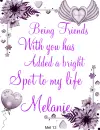 Melanie -Being Friends...