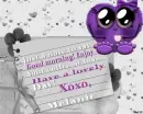 Melanie -Just alittle note...