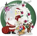 Merry Christmas/SANTA AND GIRL