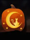 Cat Moon Pumpkin