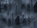 Halloween graveyard tiled background