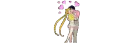 Usa-ko and Mamo-chan kissing