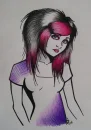 Scene girl drawing