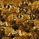 Gold pinecones tiled background