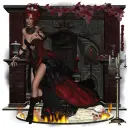 goth red 2 glitter