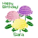 Stylized Chrysanthemums - November Birth Flower - Sara