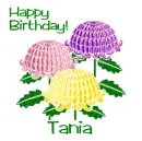 Stylized Chrysanthemums - November Birth Flower - Tania