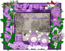 Merry Christmas purple snowmen