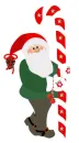 Santa with Candy Cane