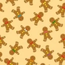 Gingerbread men tiled background