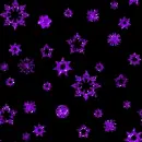 Purple snowflakes tiled background