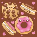 Sweet Treats Glitter Background