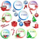 Christmas baubles tiled background Tara 