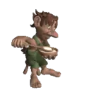 Troll eating porridge
