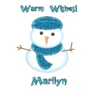 Warm Wishes Snowman - Marilyn