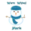 Warm Wishes Snowman - Marie