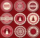 Christmas badges tiled wallpaper
