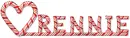 Rennie Candy Cane Heart