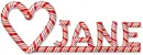 Jane Candy Cane Heart