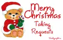 Glitter Christmas candy cane bear Request