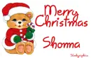 Glitter Christmas candy cane bear Shonna