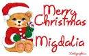 Glitter Christmas candy cane bear Migdalia