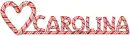 Carolina Candy Cane Heart