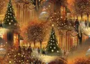 Christmas in town tiled background