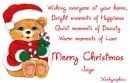 Glitter Christmas candy cane bear Jaya