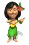 Girl playing ukulele
