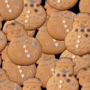 Gingerbread snowmen tiled background