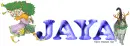 Jaya in blue Elf and his cat