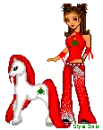 White Christmas Horse