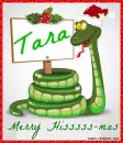 Tara Merry Hisssss-mas snake