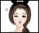 cute kawaii winking girl