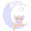 Little angel on the moon