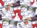 cute snowmen tiled background