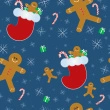 gingerbread stocking tiled background